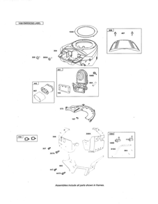 Blower Housing/Elbow-Intake Diagram and Parts List for 48M877-5111-G5  Briggs and Stratton Engine
